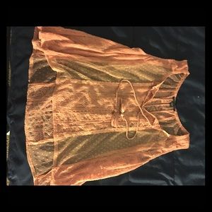 American eagle outfitters silky pink top